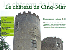 Tablet Screenshot of chateau-cinq-mars.com